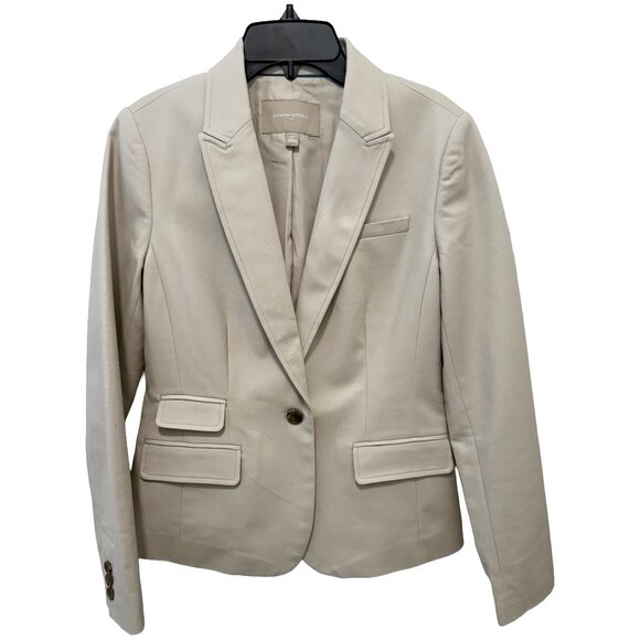 Banana Republic Women’s Suit Set Blazer & Skirt Beige Neutral 6P - Picture 2 of 6